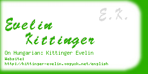 evelin kittinger business card